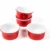 Crème brûlée Set mit Flambier-Brenner und 4 Schalen, rot - 