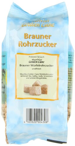 Golden Cane Brauner Rohrzucker, 6er Pack (6 x 500 g Packung) - 