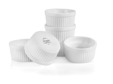 Pasteten Formen Set 12 Stk. 9 cm Porzellan Muffin Cupcake Back Förmchen 140 ml - 