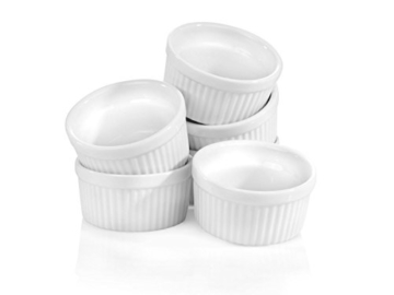 Pasteten Formen Set 12 Stk. 9 cm Porzellan Muffin Cupcake Back Förmchen 140 ml - 